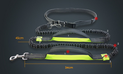 Hands Free Dog Leash (Adjustable Waist Belt)