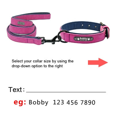 Leather Personalised Dog Collar