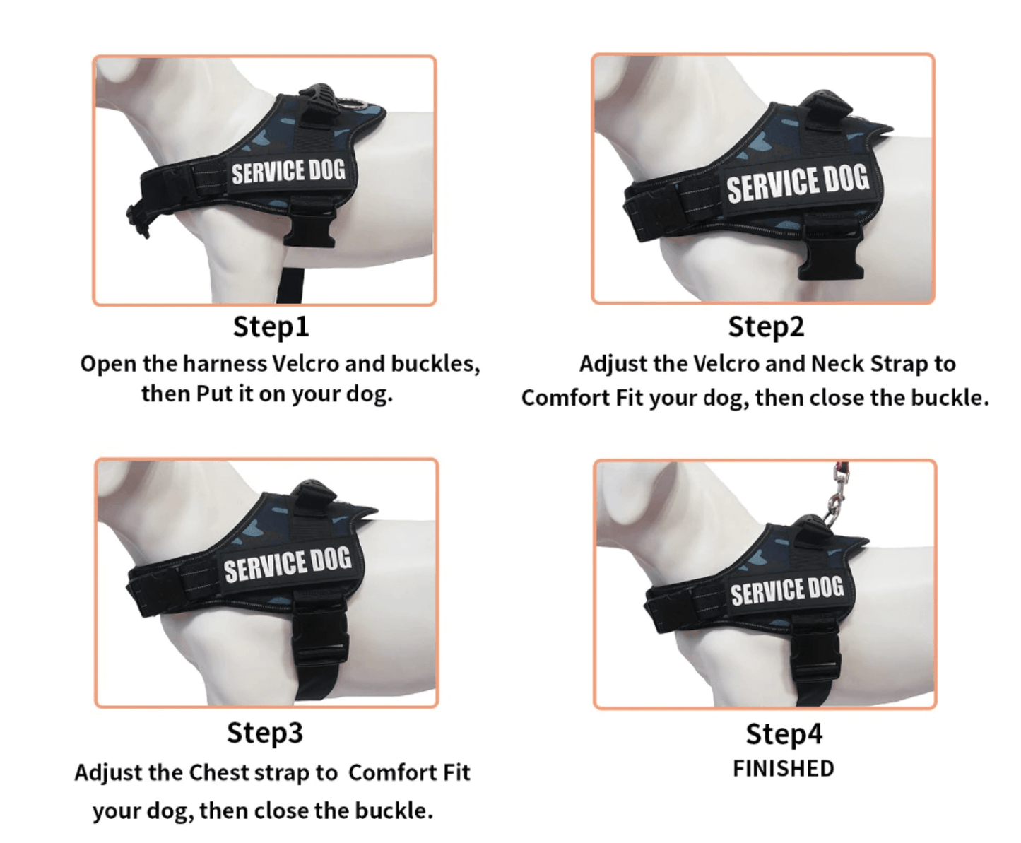 Personalised No Pull dog harness