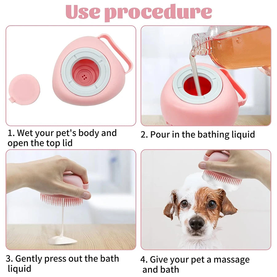 Dog Grooming Silicone Shower Massage Brush