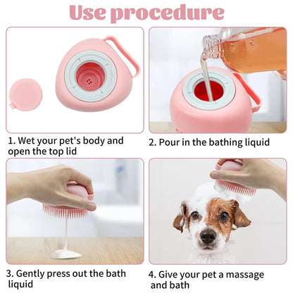 Dog Grooming Silicone Shower Massage Brush