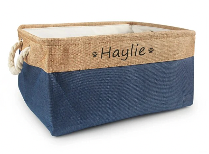 Personalised Dog Toy Basket