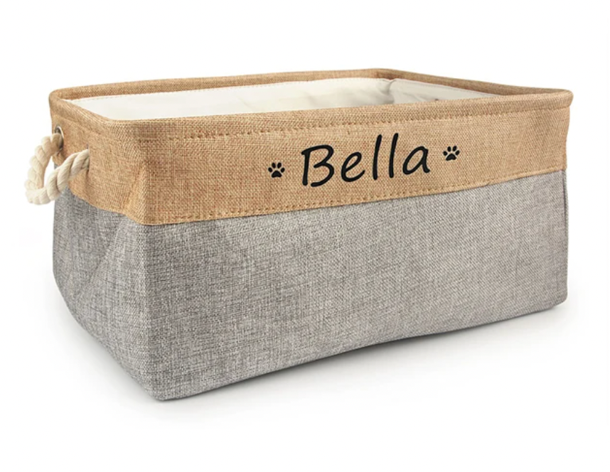 Personalised Dog Toy Basket